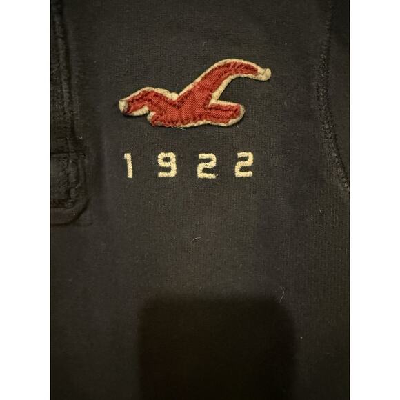 VTG Hollister Pullover Sweater Mens M Embroidered Long Sleeve Y2K Navy Blue - Picture 5 of 7